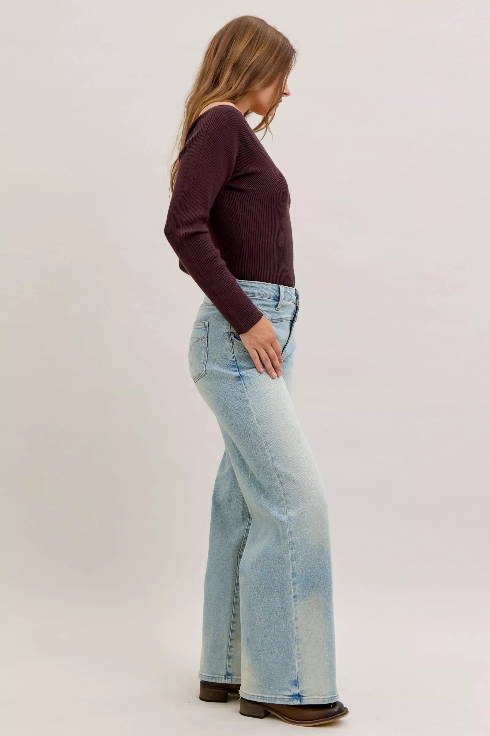 Judy Blue High Waist Column Straight Jeans - FELLAURA