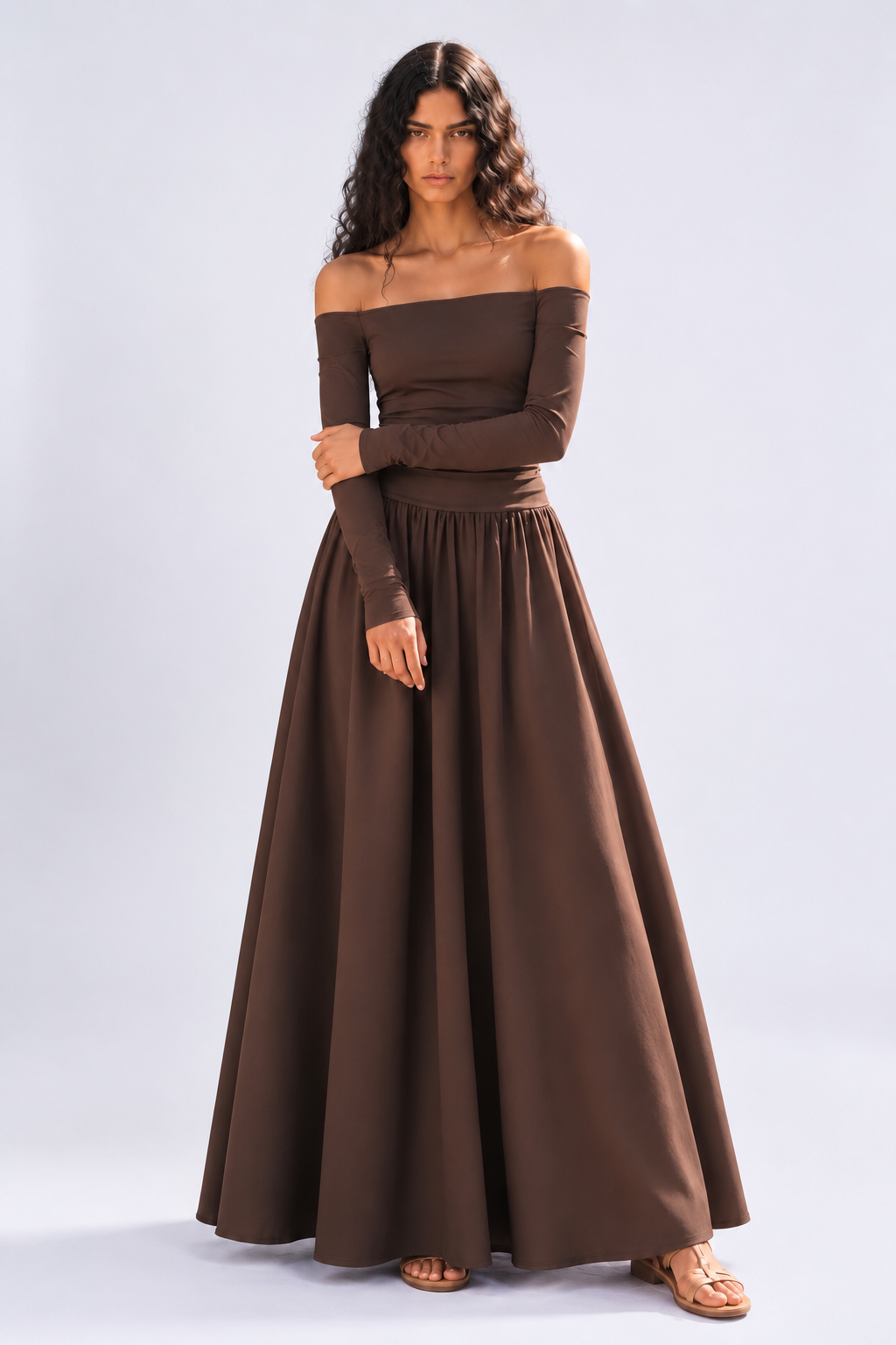 Off-the-Shoulder Maxi Dress