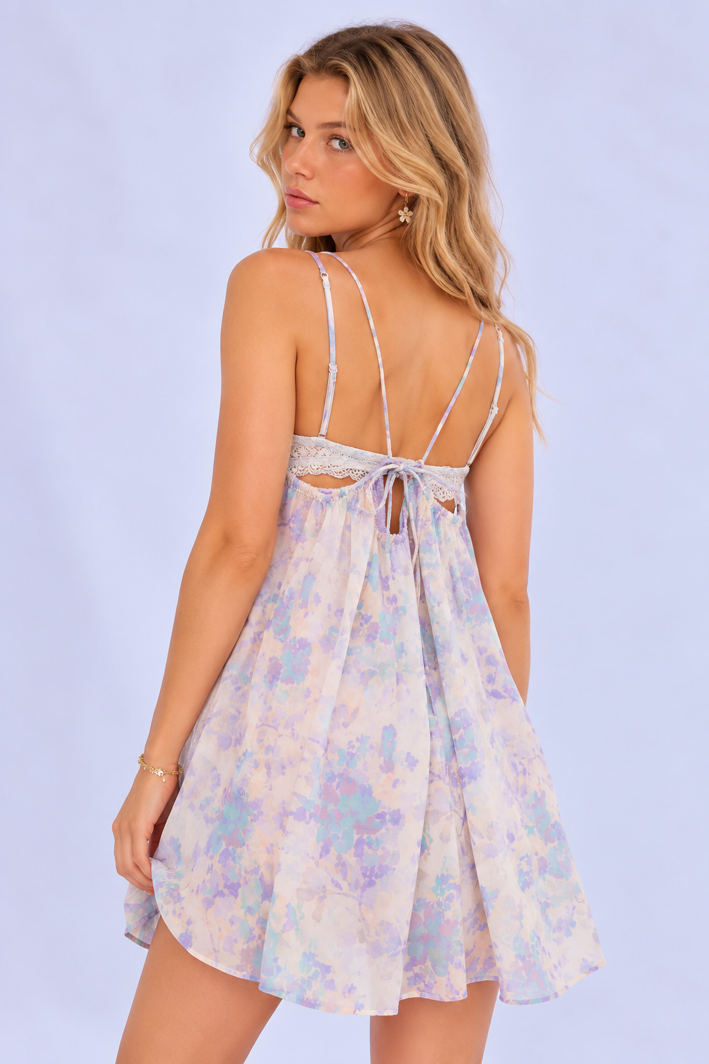 Printed Sleeveless Summer Mini Dress
