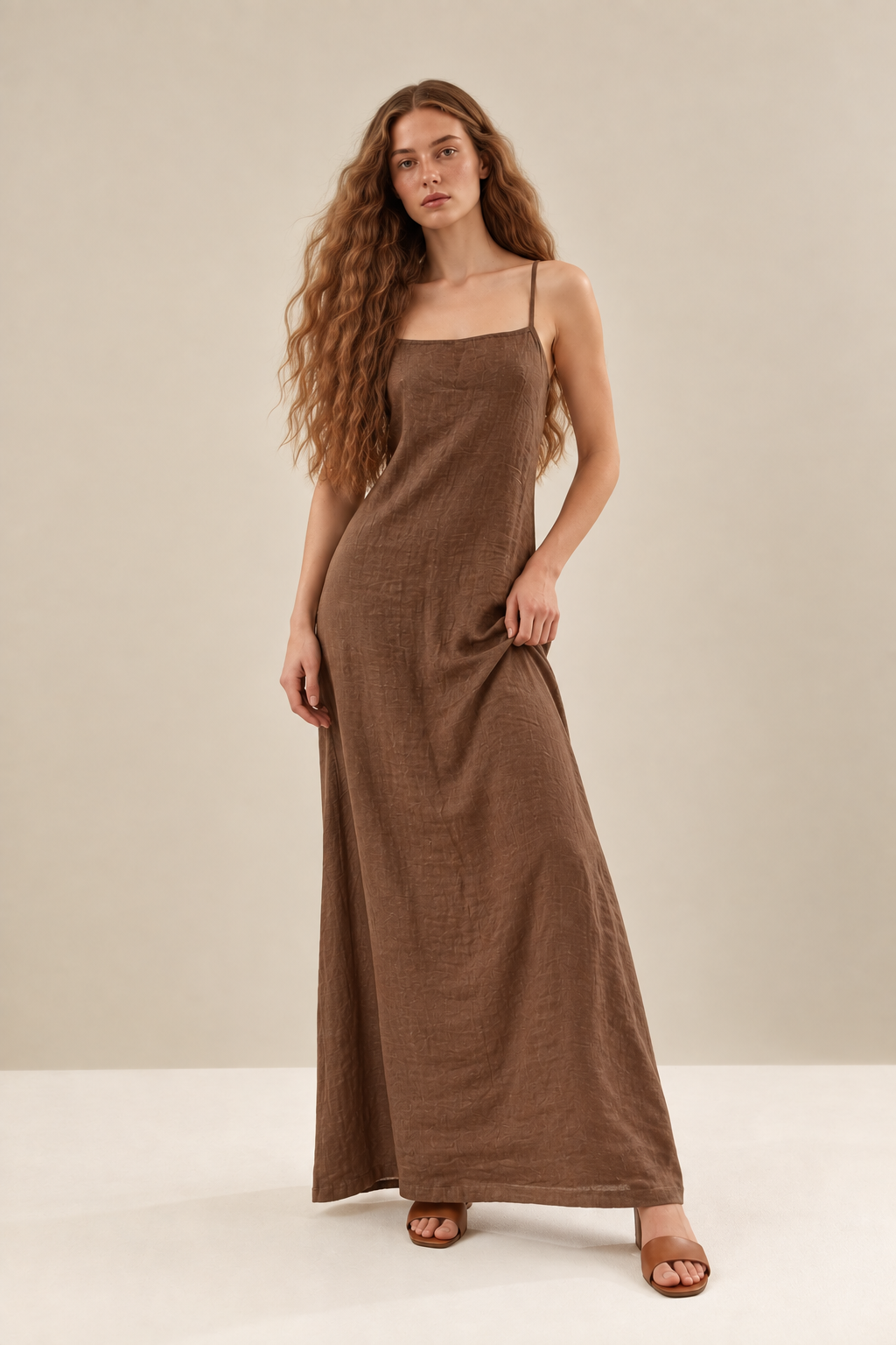 Elegant Sleeveless Casual Maxi Dress - FELLAURA