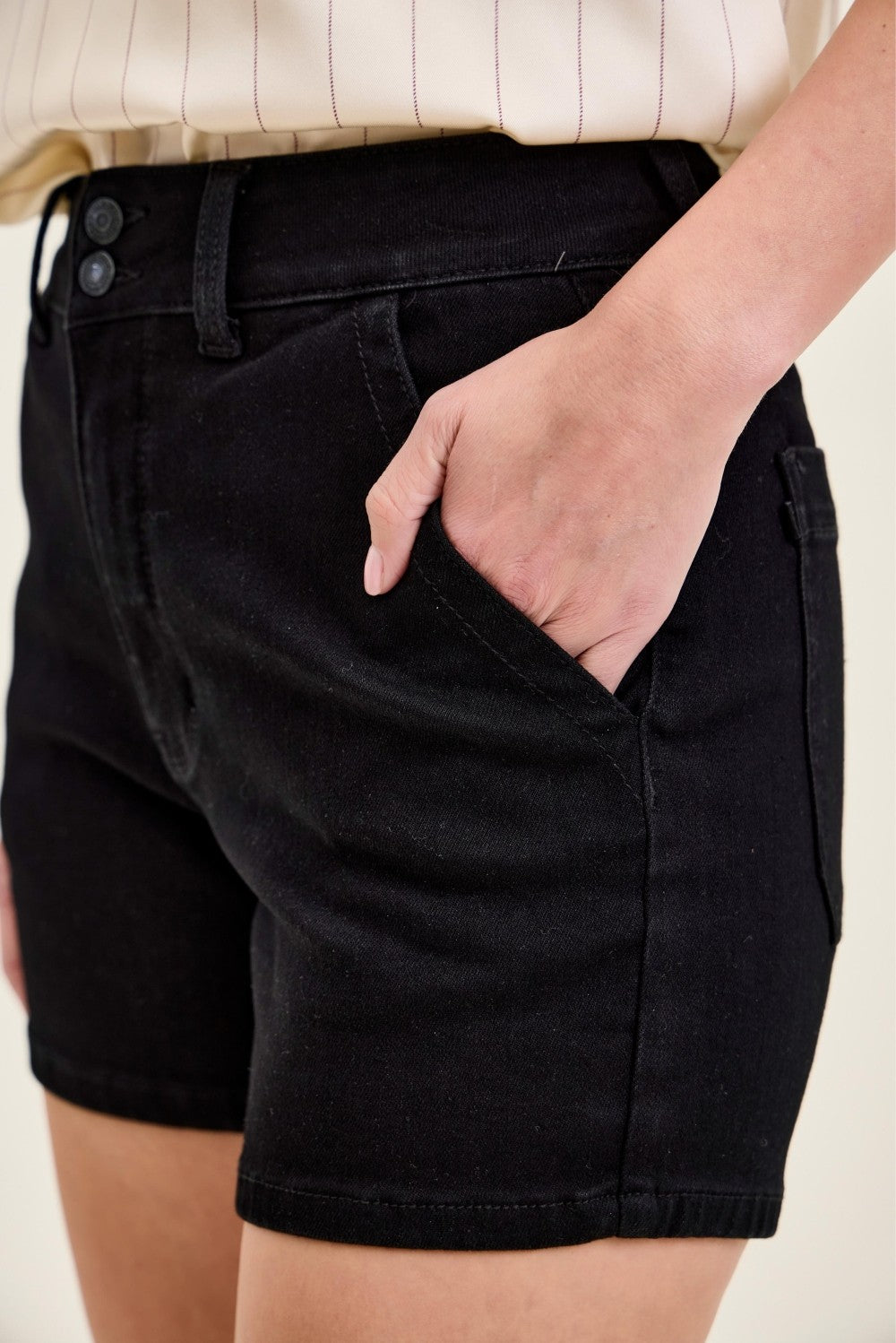 Judy Blue High-Waisted Trouser Shorts - FELLAURA