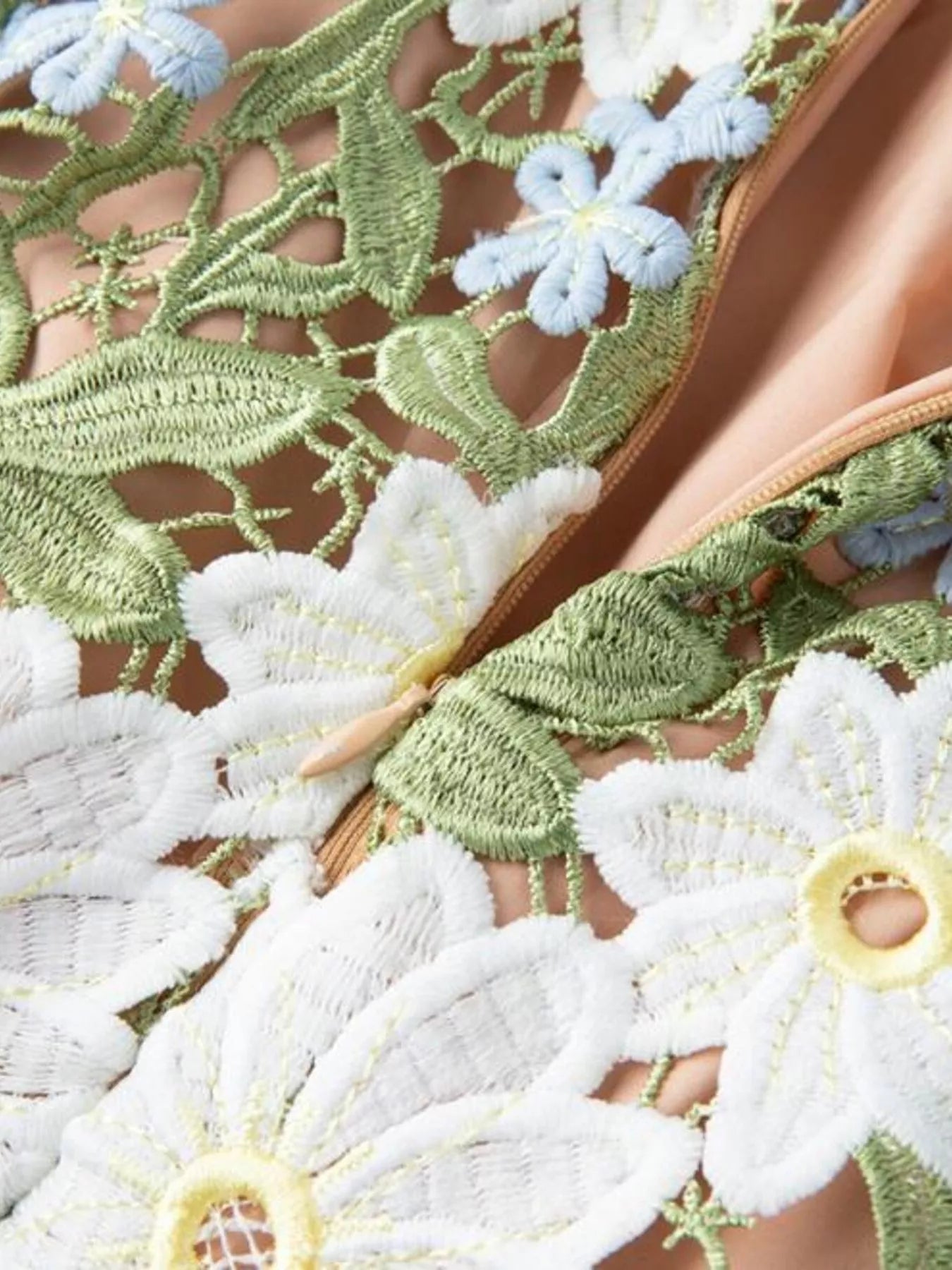 Stylish Floral Embroidered Maxi Dress - FELLAURA