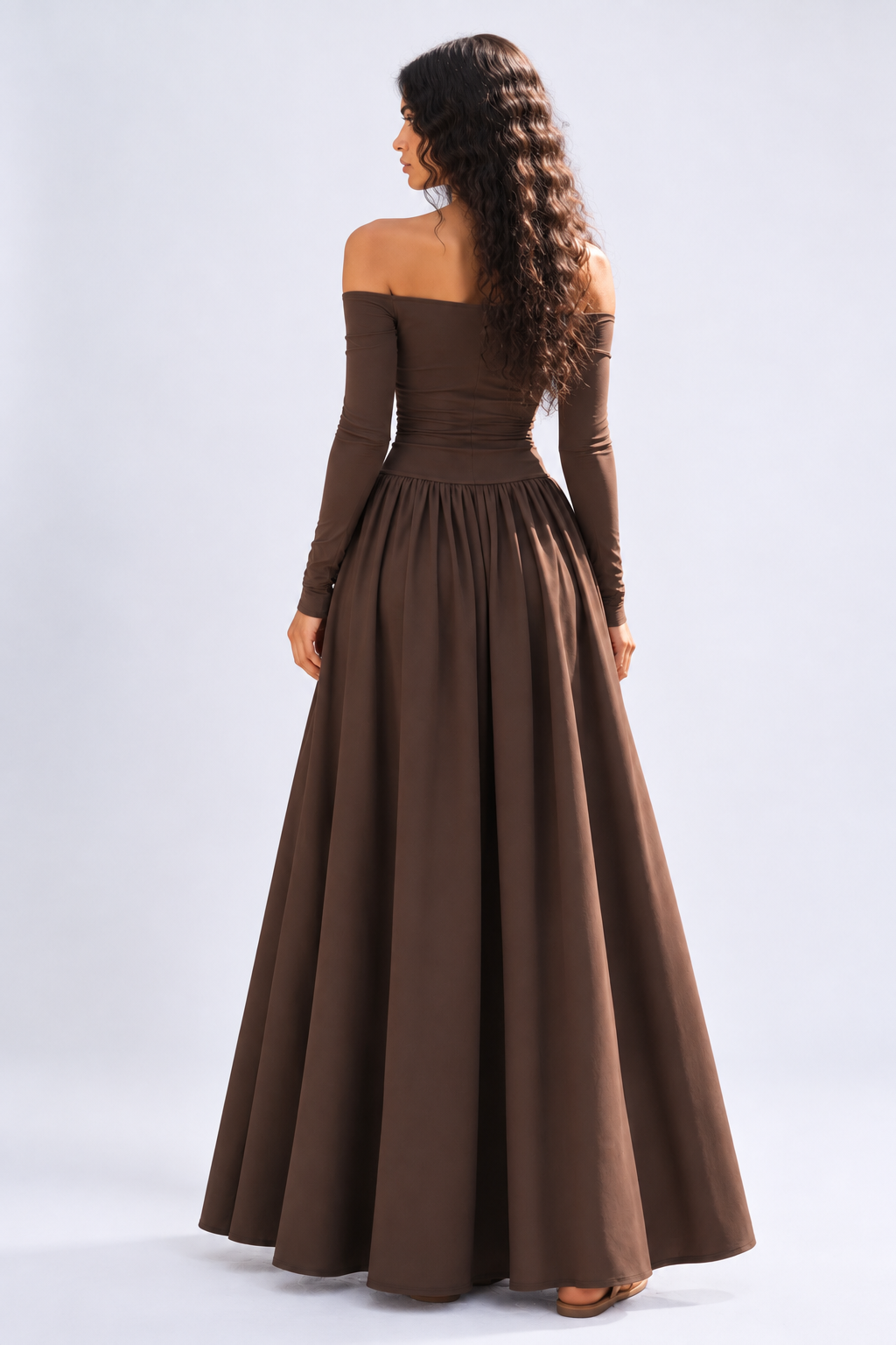 Off-the-Shoulder Maxi Dress