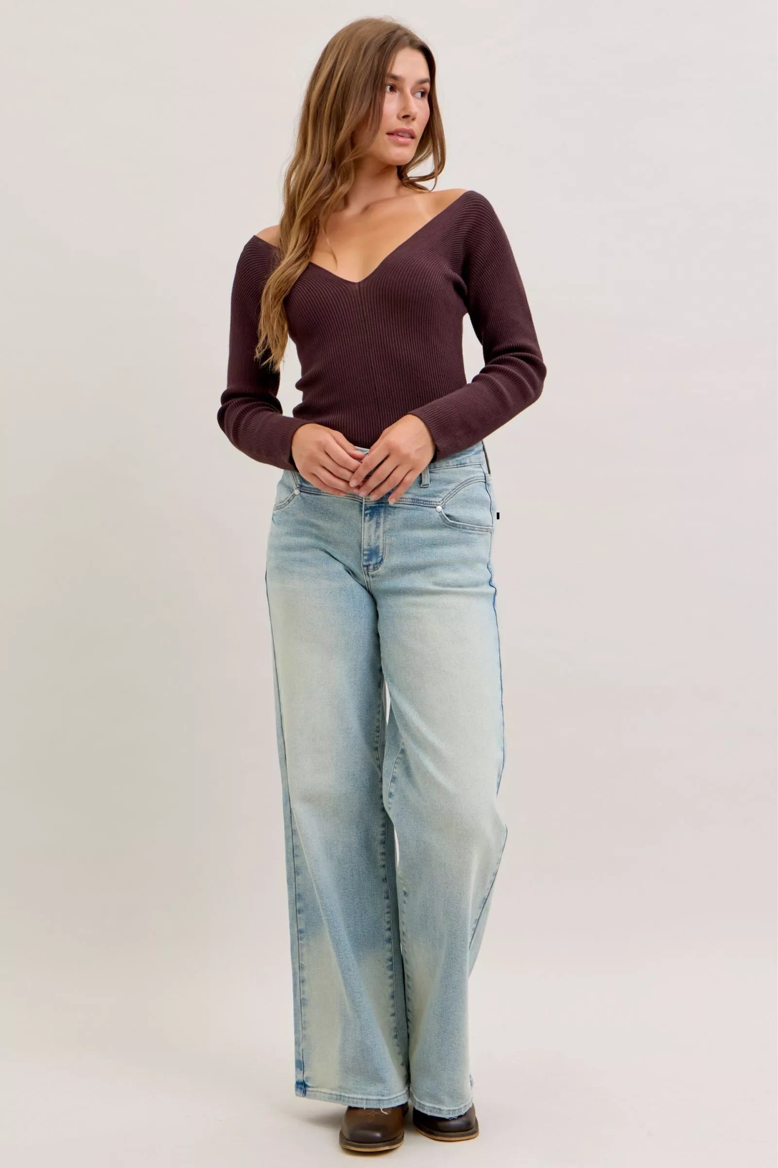 Judy Blue High Waist Column Straight Jeans - FELLAURA