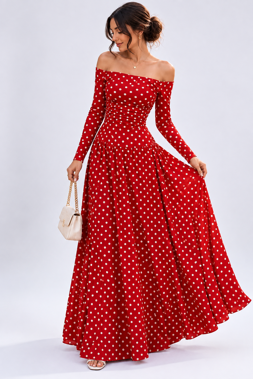 Off-the-Shoulder Maxi Dress