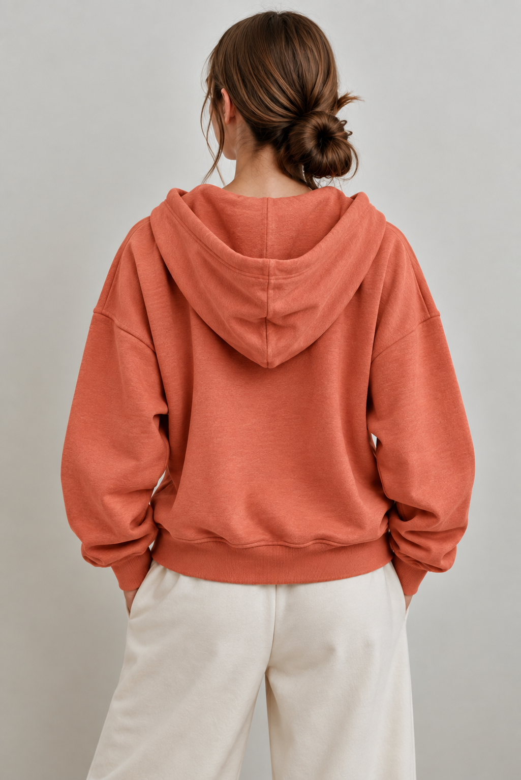 Comfortable Dropped Shoulder Slit Hoodie - FELLAURA