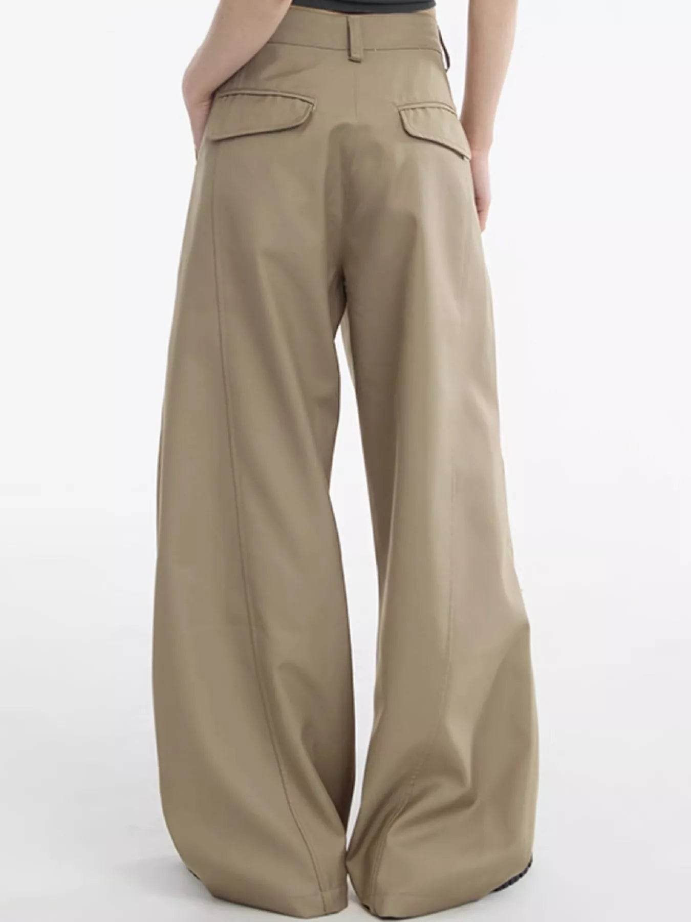 High Waist Wide-Leg Cargo Pants - FELLAURA