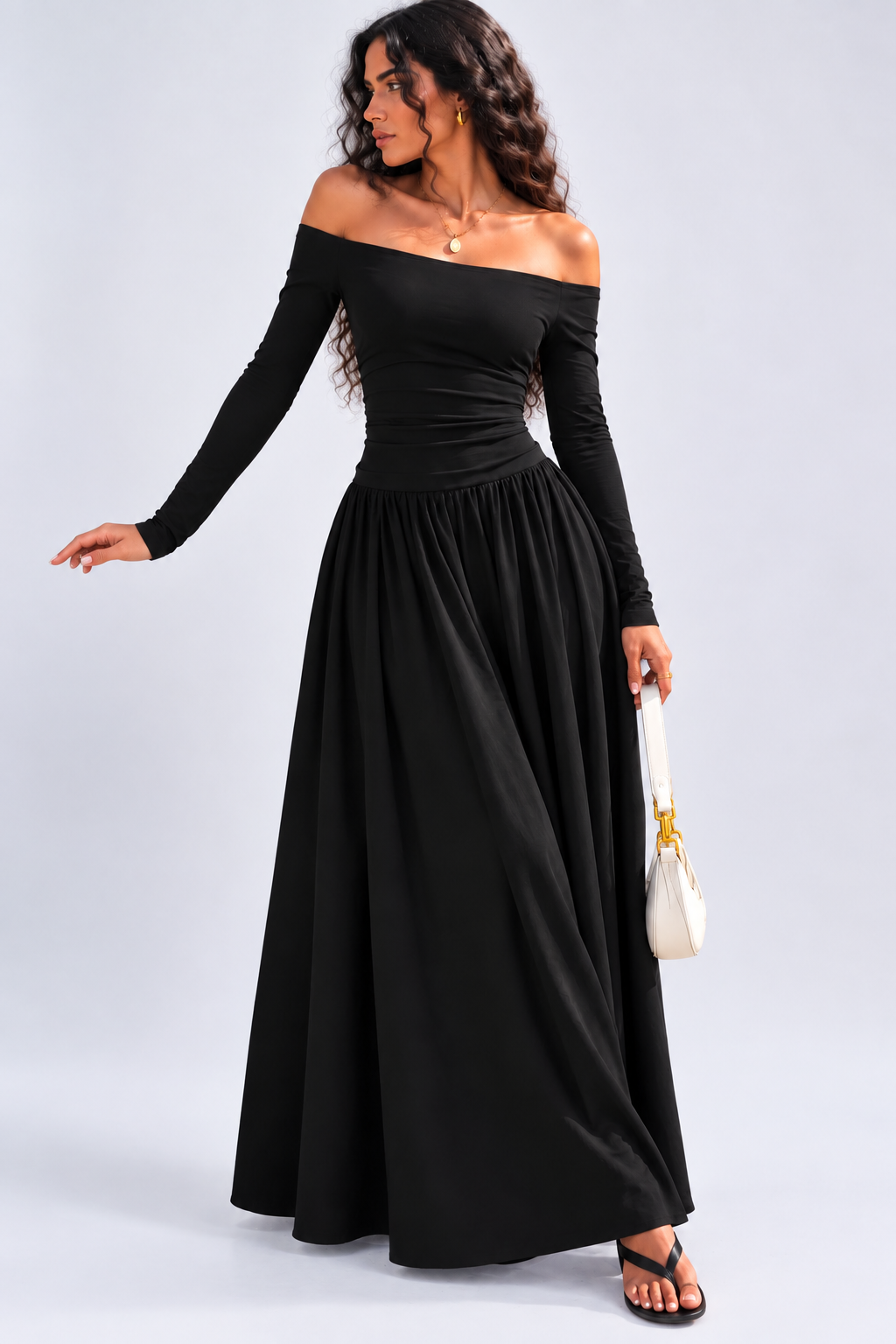 Off-the-Shoulder Maxi Dress