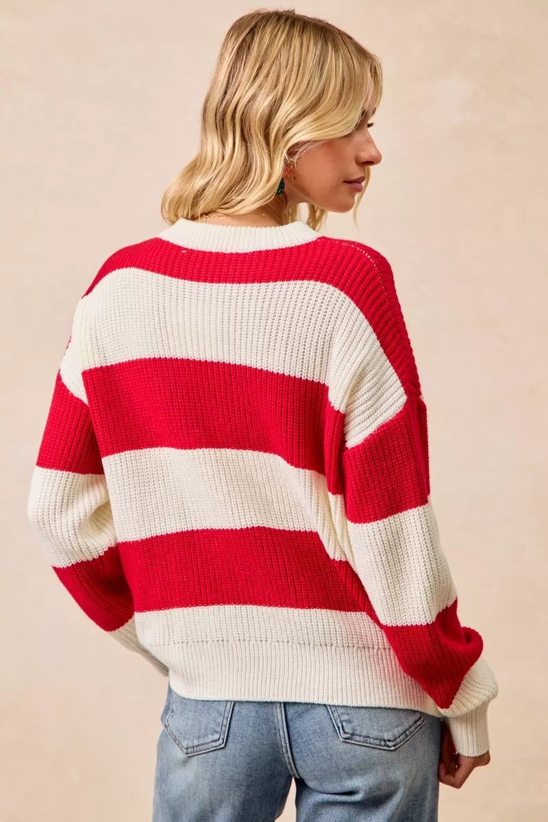 BiBi Christmas Merry Lettering Sweater - FELLAURA