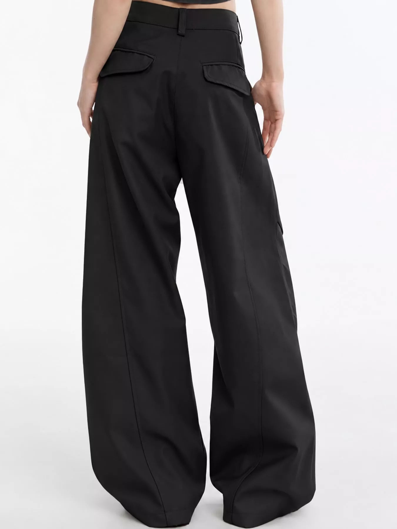 High Waist Wide-Leg Cargo Pants - FELLAURA