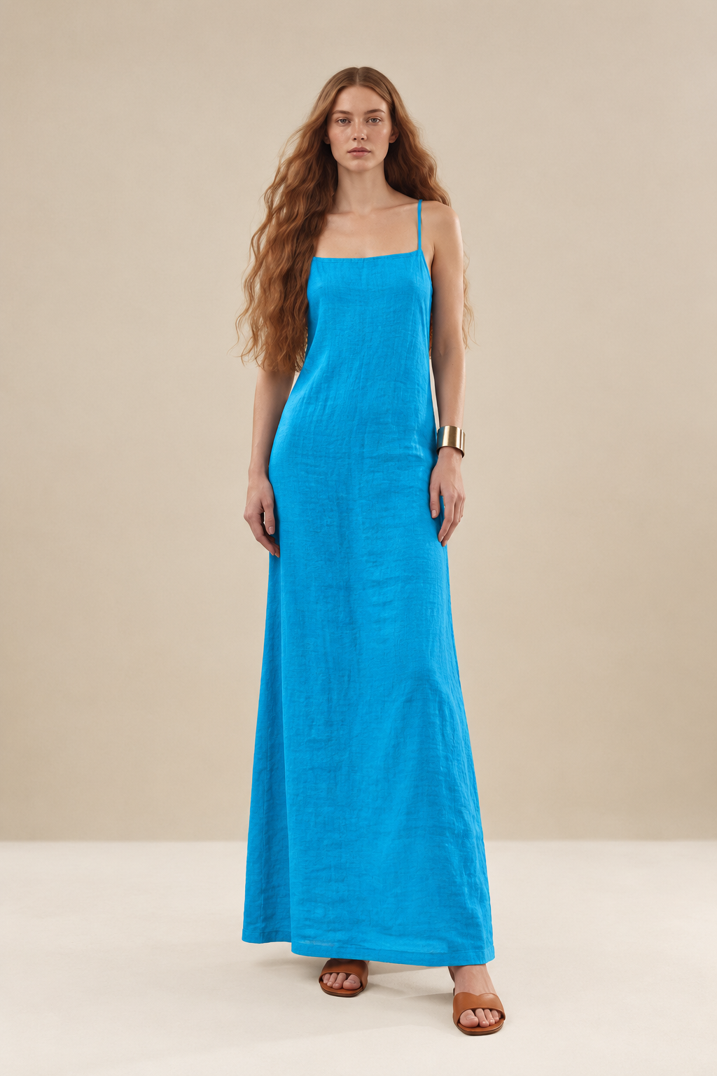 Elegant Sleeveless Casual Maxi Dress - FELLAURA