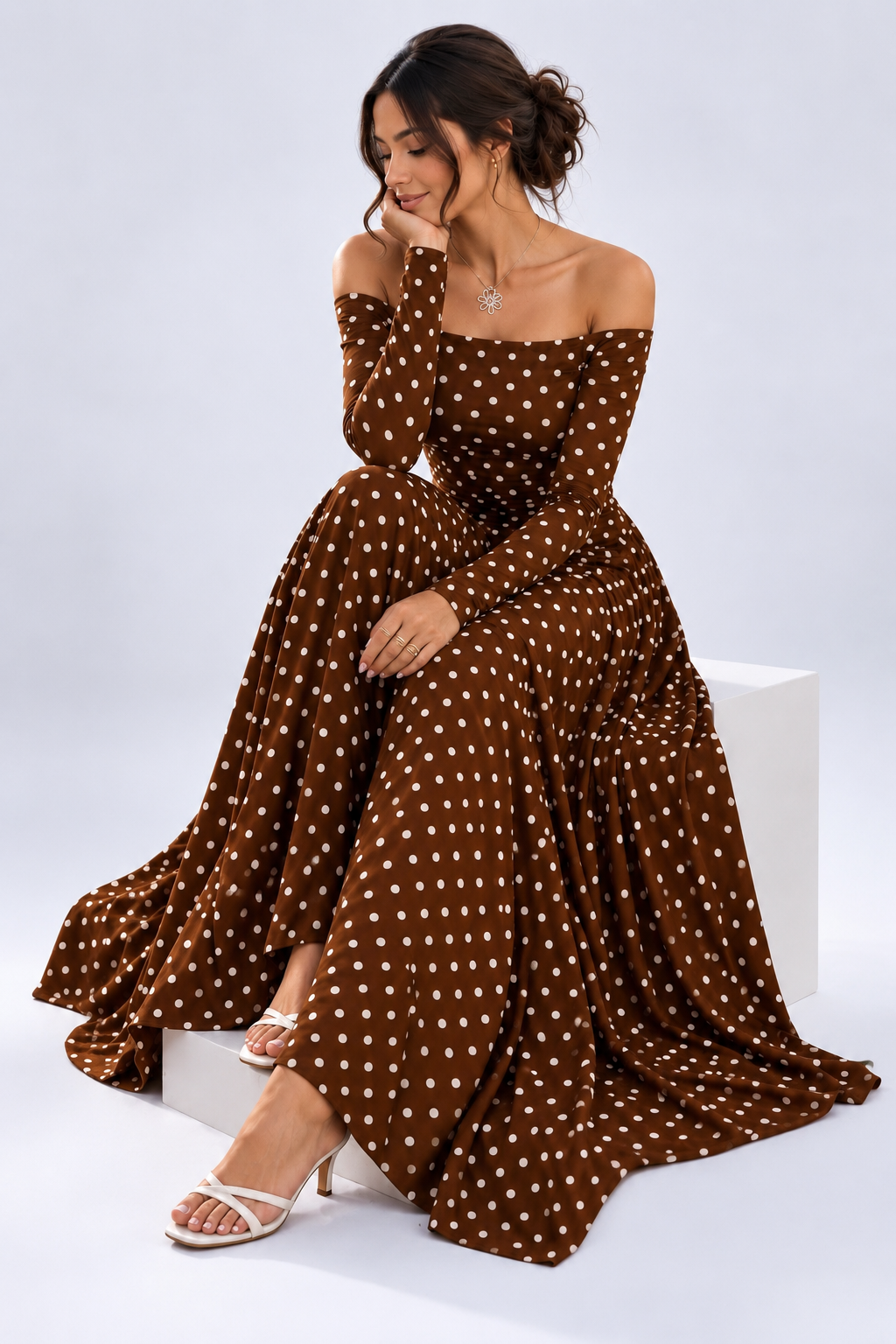 Off-the-Shoulder Maxi Dress