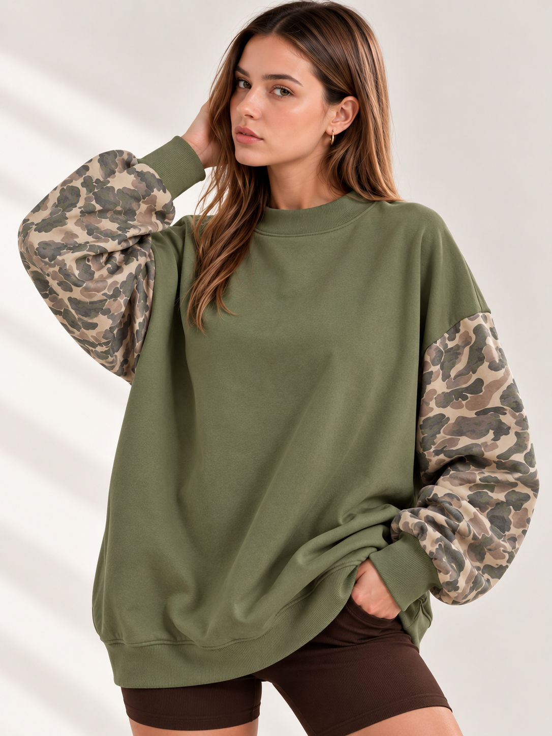 Camouflage Long Sleeve Sweatshirt