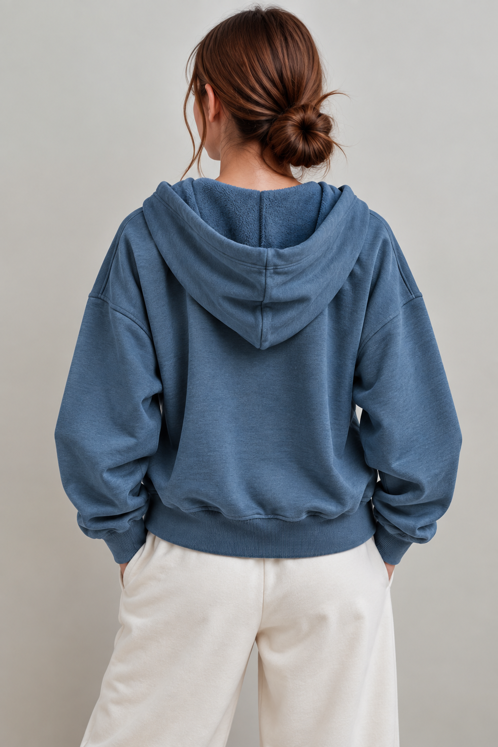 Comfortable Dropped Shoulder Slit Hoodie - FELLAURA