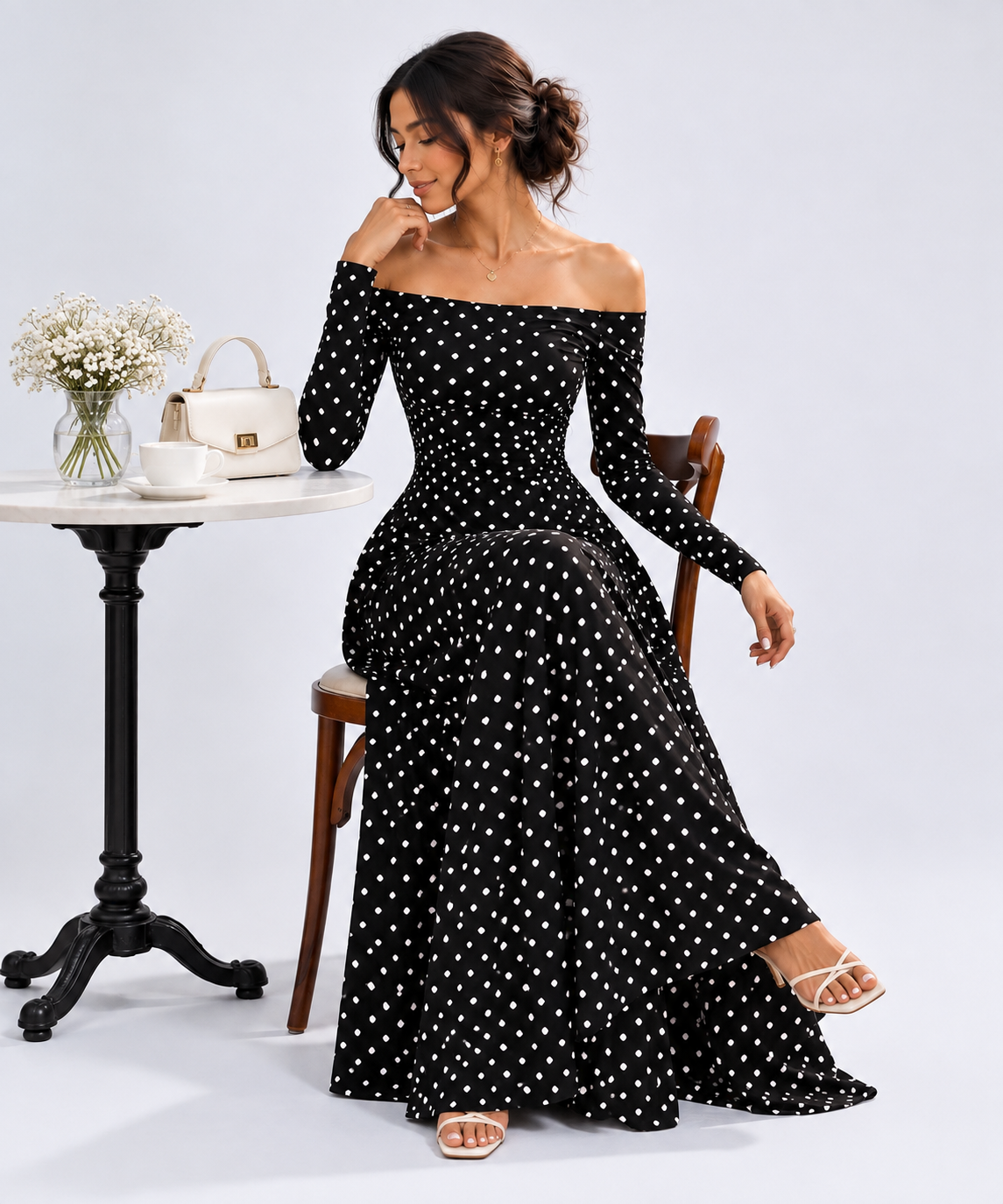 Off-the-Shoulder Maxi Dress