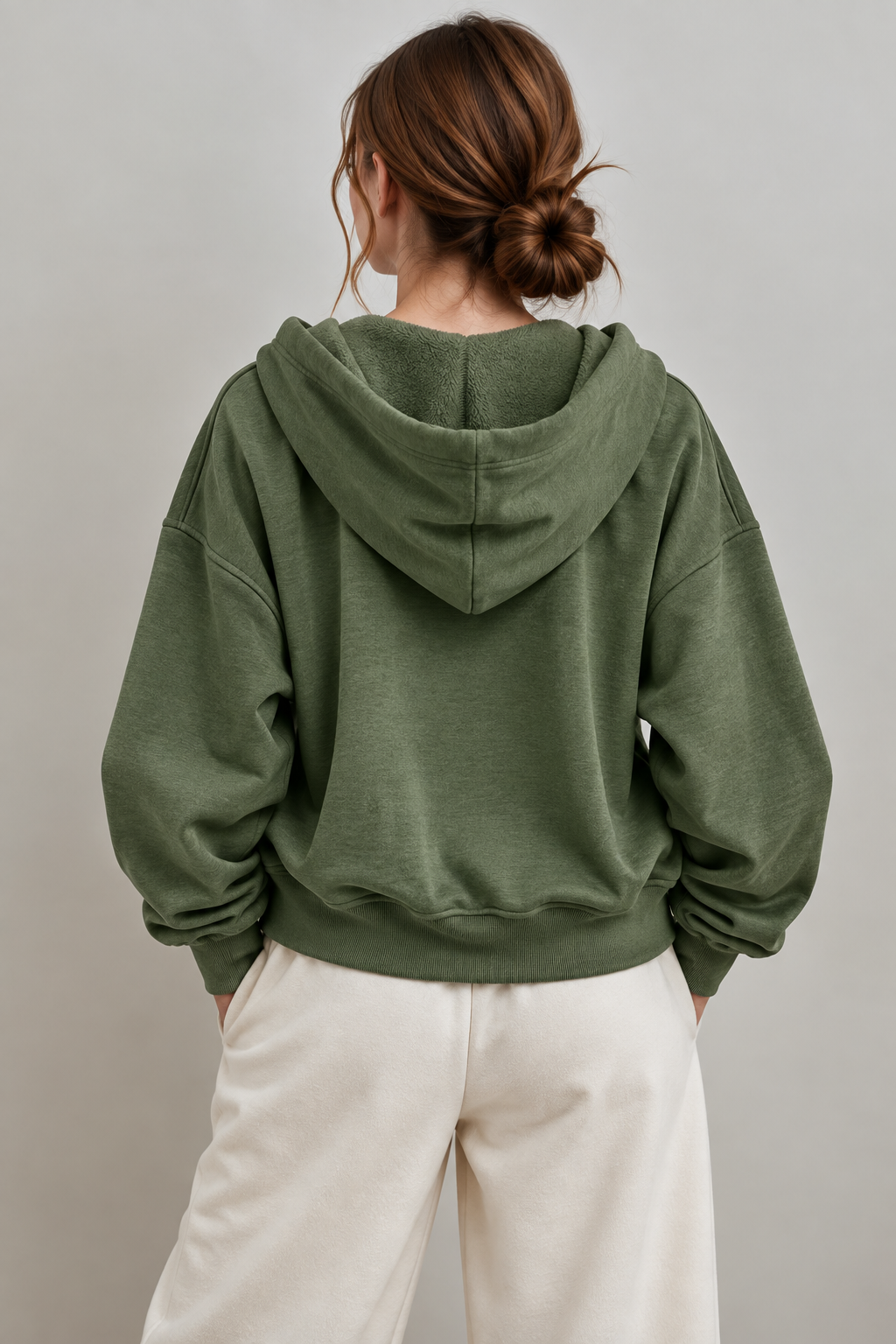 Comfortable Dropped Shoulder Slit Hoodie - FELLAURA
