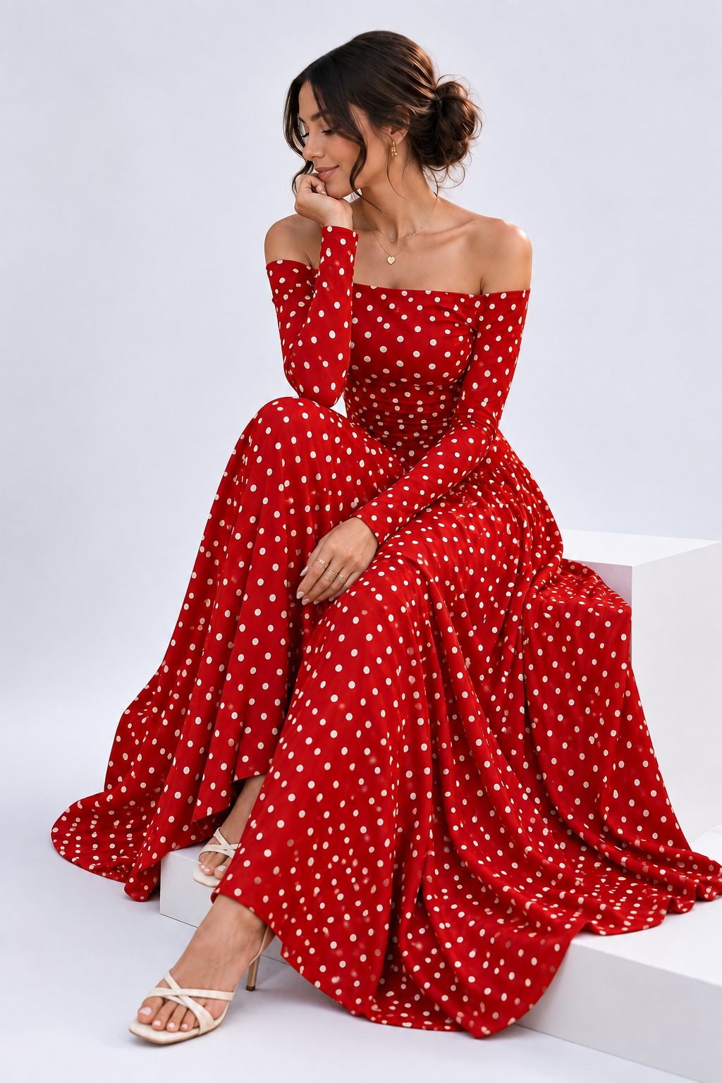 Off-the-Shoulder Maxi Dress
