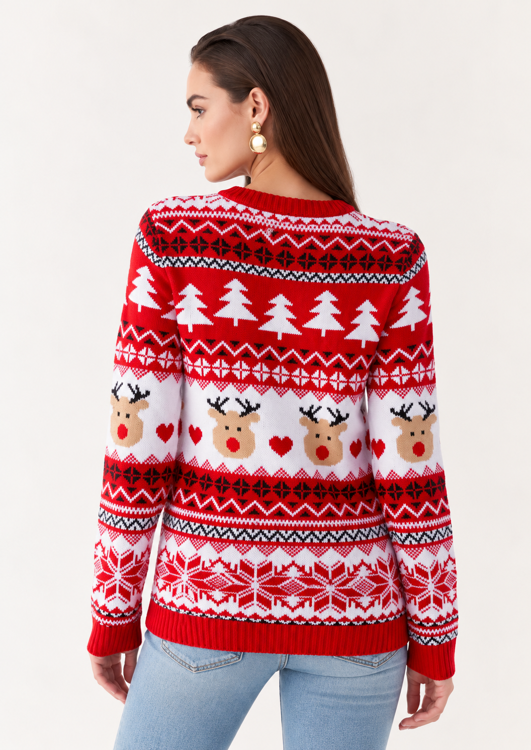 Classic Christmas Round Neck Knit Sweater
