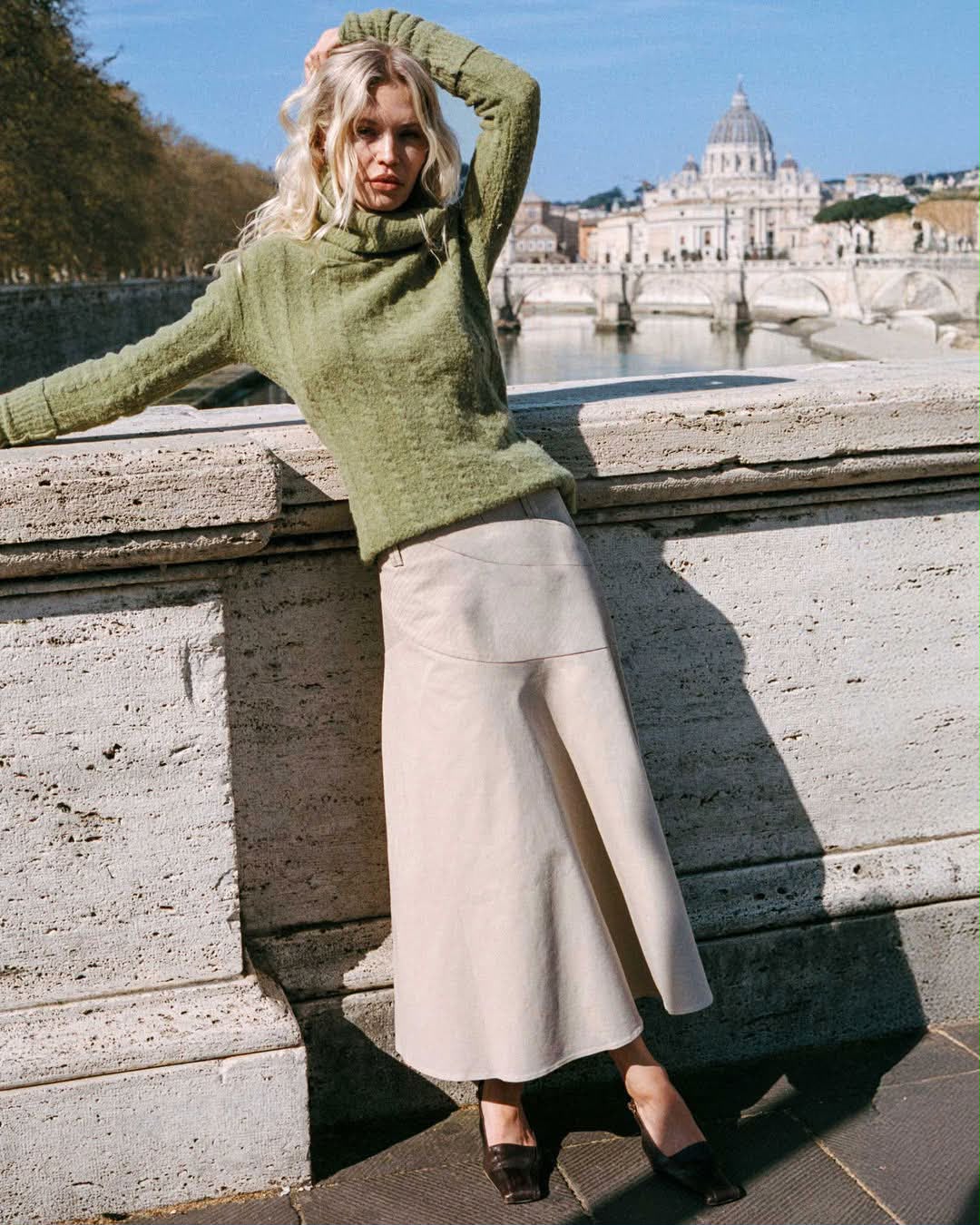 Sage Green Turtleneck Sweater