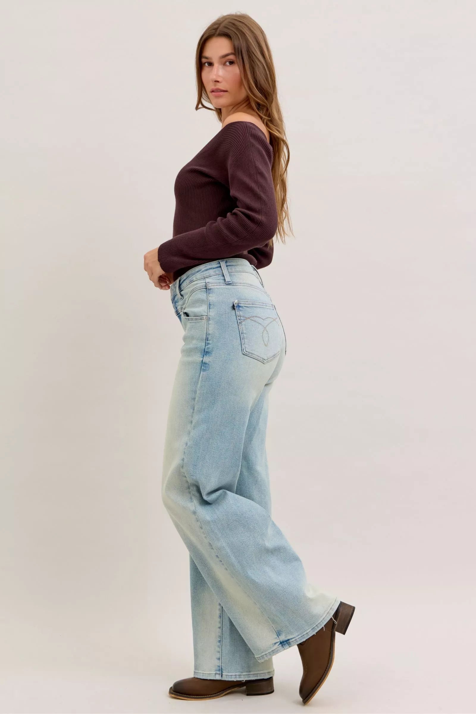 Judy Blue High Waist Column Straight Jeans - FELLAURA