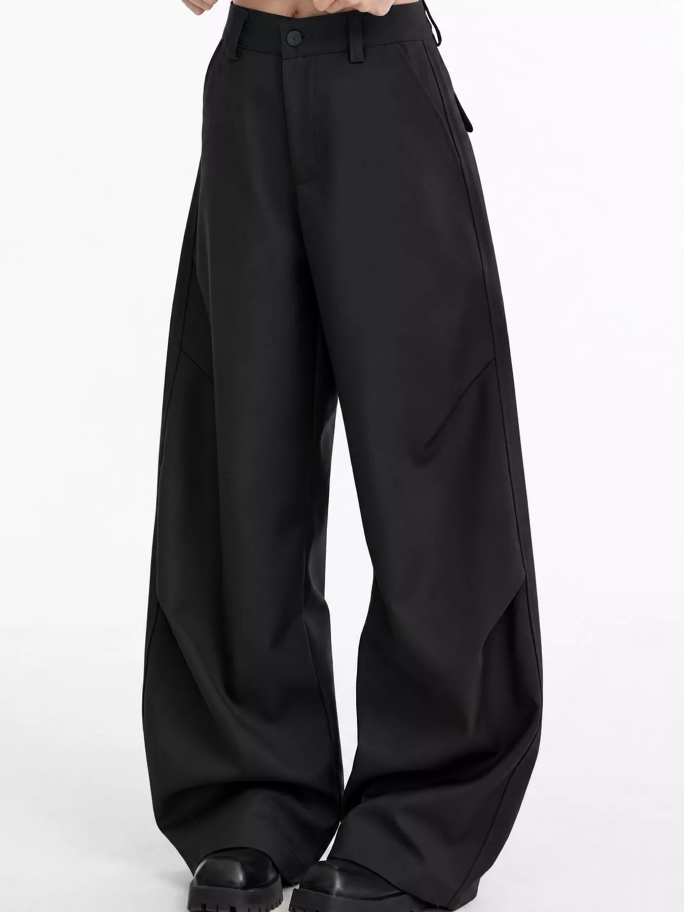 High Waist Wide-Leg Cargo Pants - FELLAURA