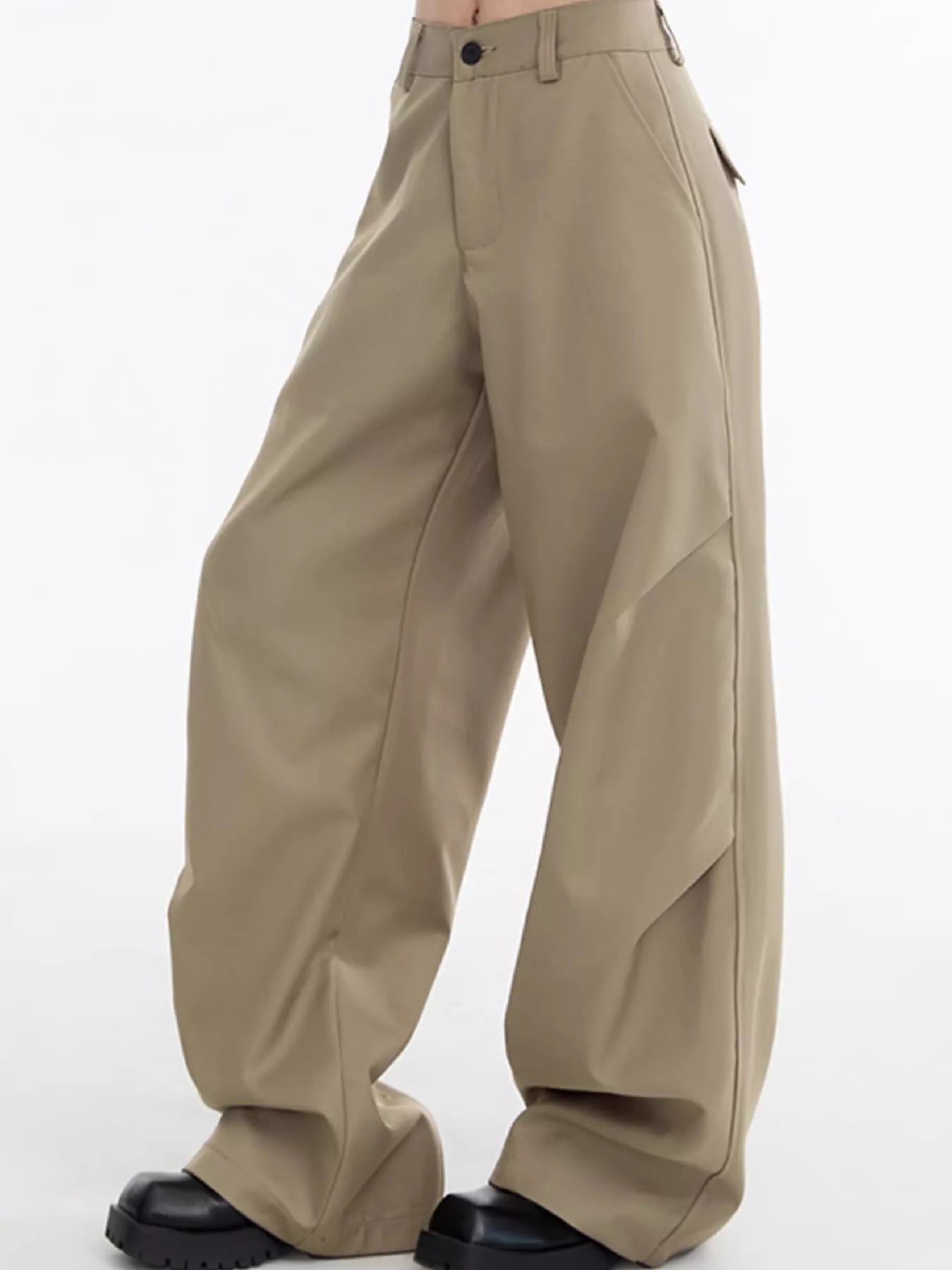 High Waist Wide-Leg Cargo Pants - FELLAURA